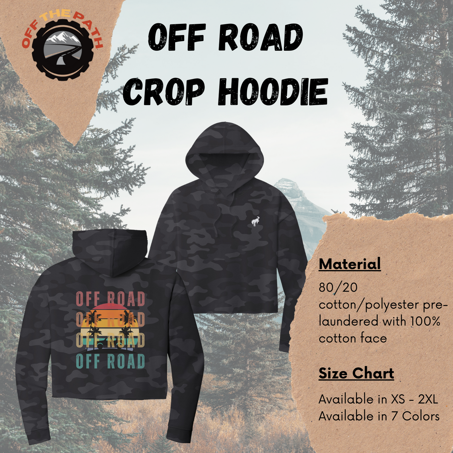 Off Road Crop Hoodie